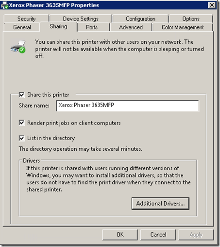 set default printer for all users windows 7